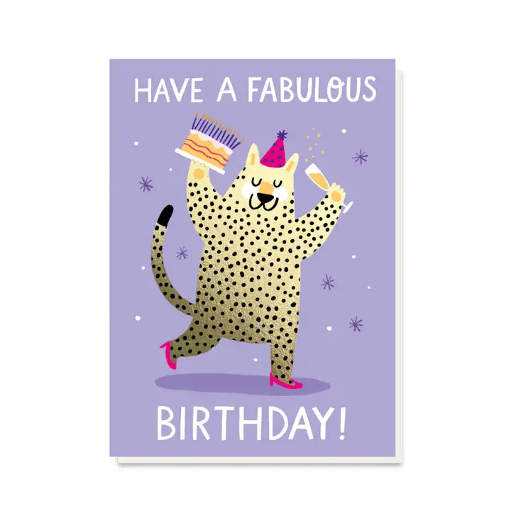 Leopard Fabulous Birthday Card