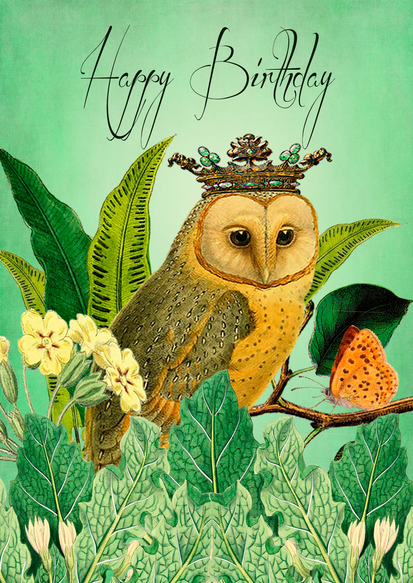 The Owl Garden Birthday Card