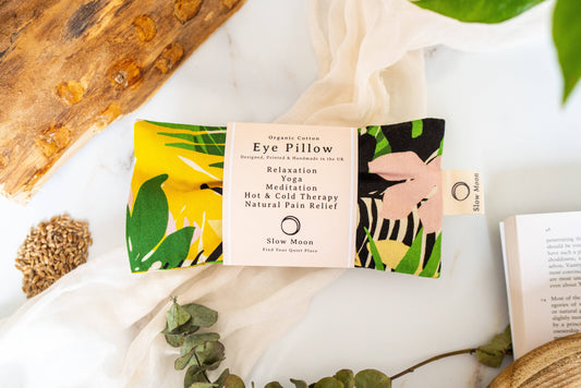 Organic Cotton Eye Pillow for Relaxation and Yoga - Tropics