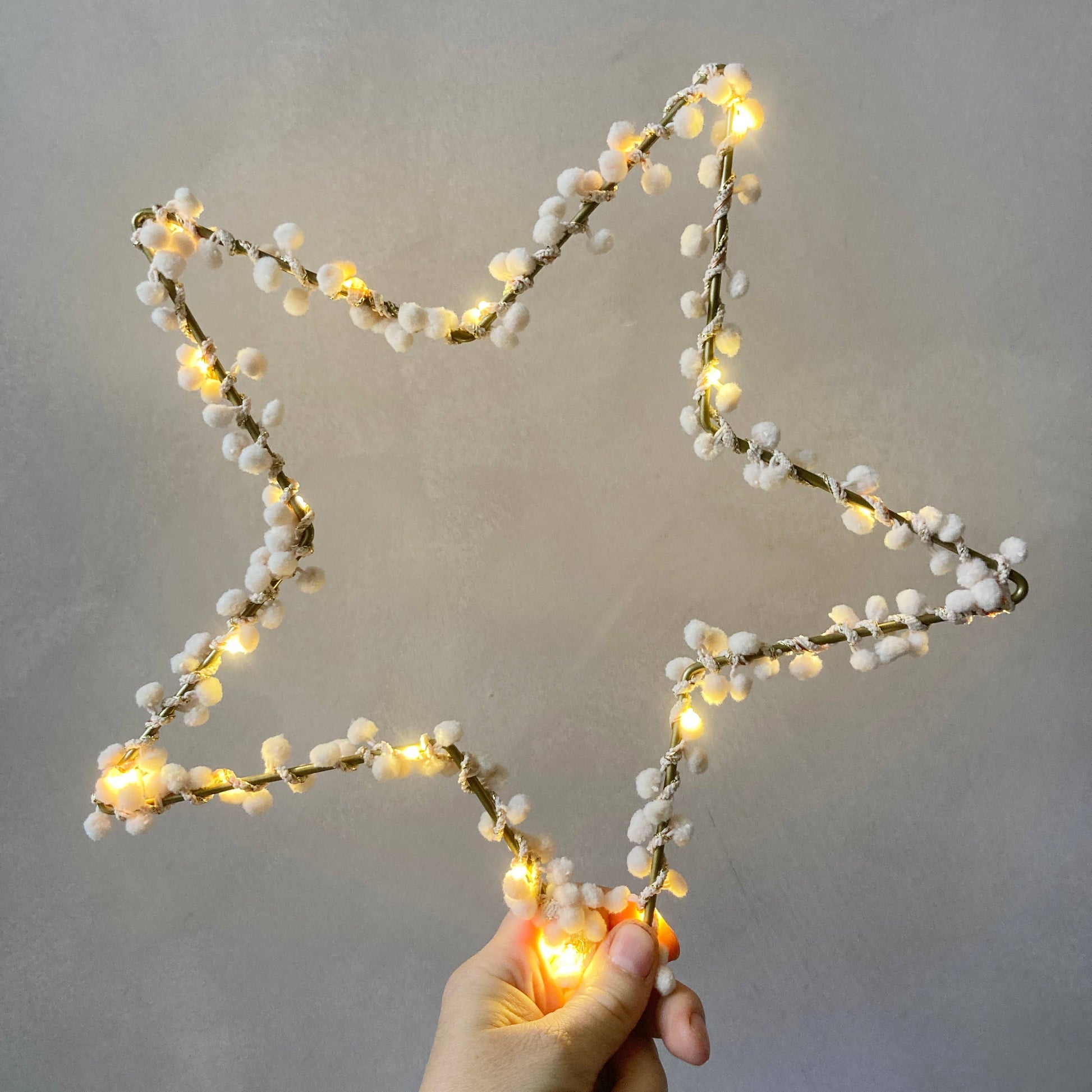 Pom Pom Fairy Light Star