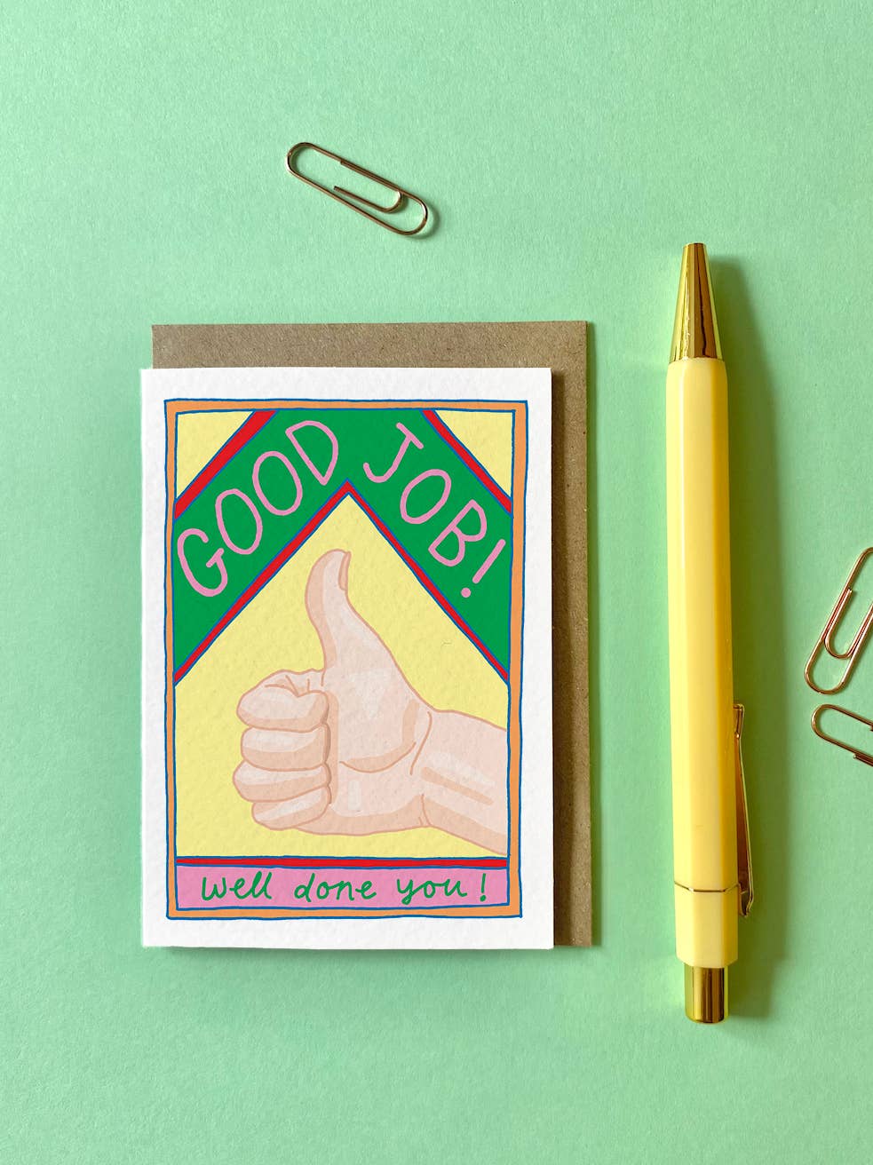 Good Job Card | Well Done Card | Thumbs Up | Mini Card