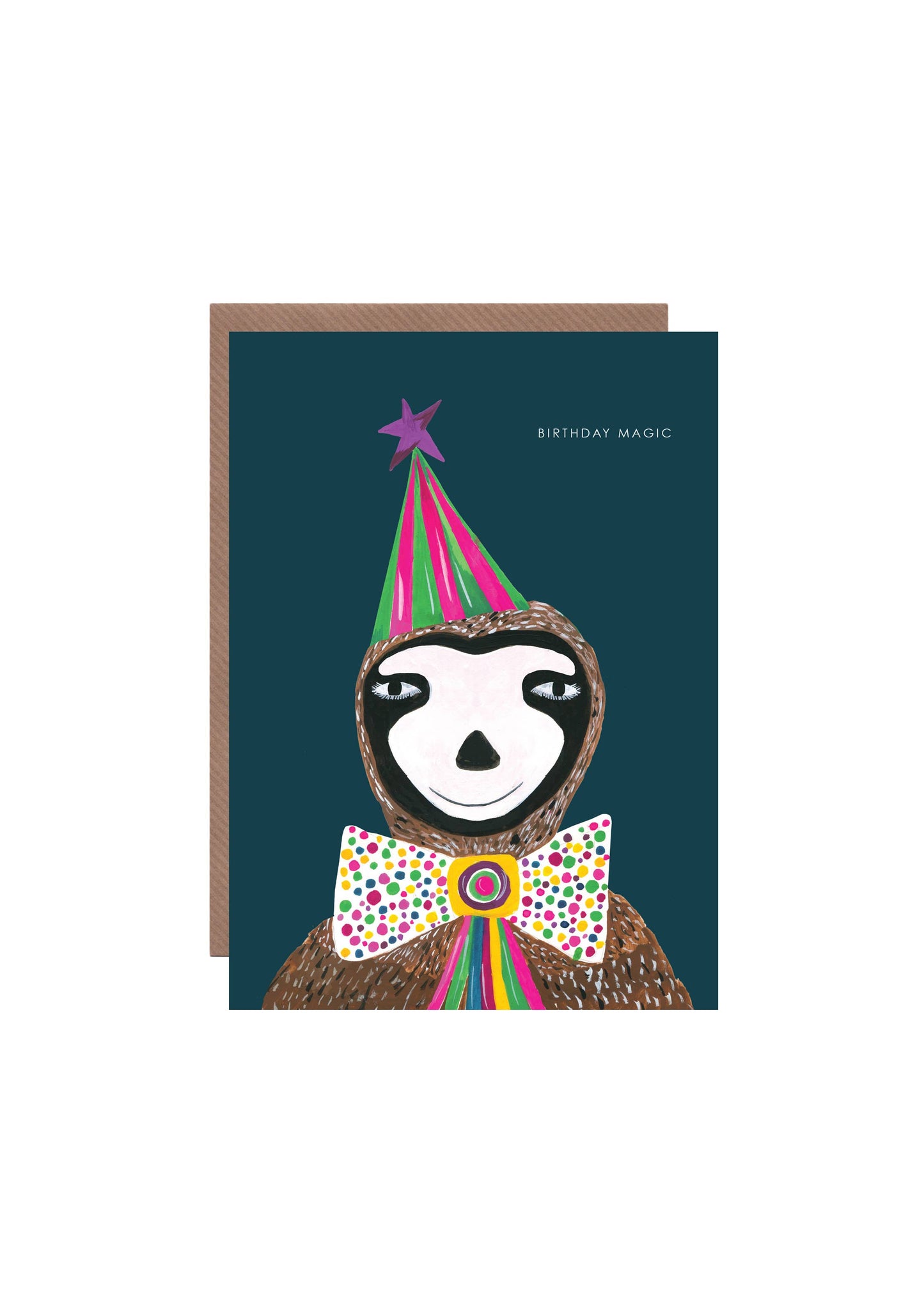 'Magic Sloth' Birthday Greetings Card