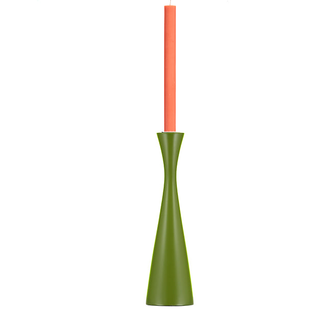 Tall Candleholder - Olive Green