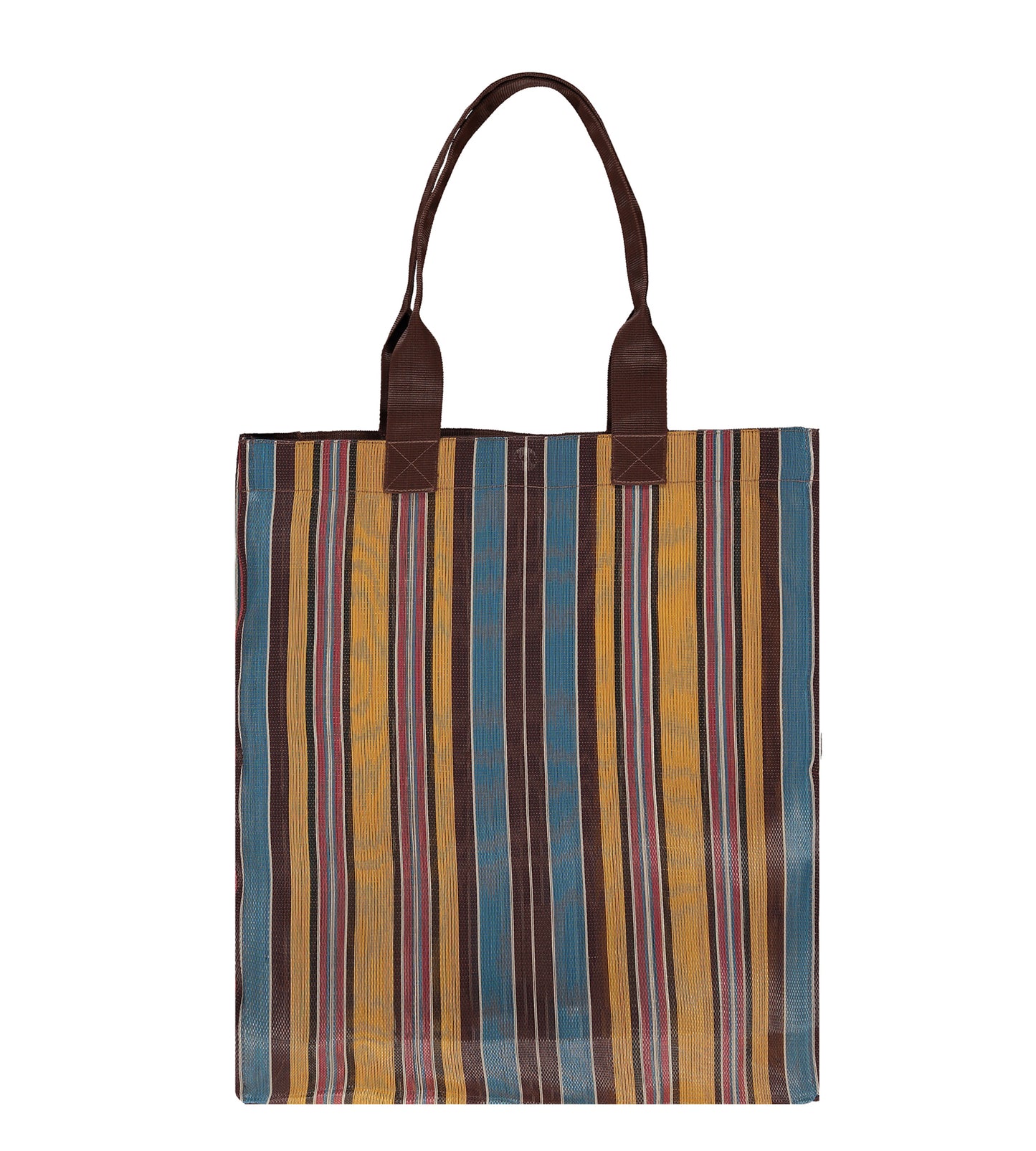 Recycled Woven Market Shopper - Indian Yellow, Saxe & Rose Beige