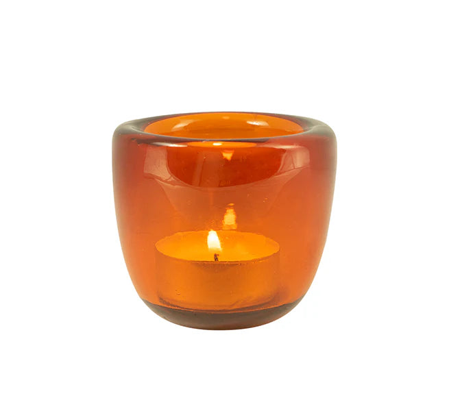 Handmade Glass Tealight Holders - Assorted Colours