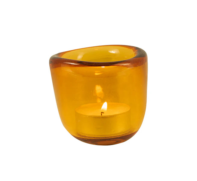 Handmade Glass Tealight Holders - Assorted Colours