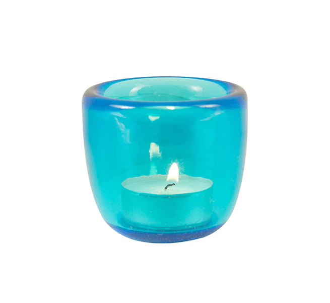 Handmade Glass Tealight Holders - Assorted Colours