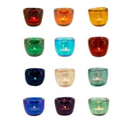 Handmade Glass Tealight Holders - Assorted Colours