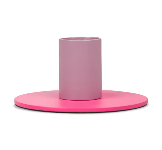 Venetian & Neyron Pink Two Tone metal Candleholder 4cm in height