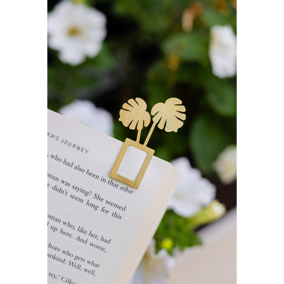 Brass Houseplant Bookmark Trio