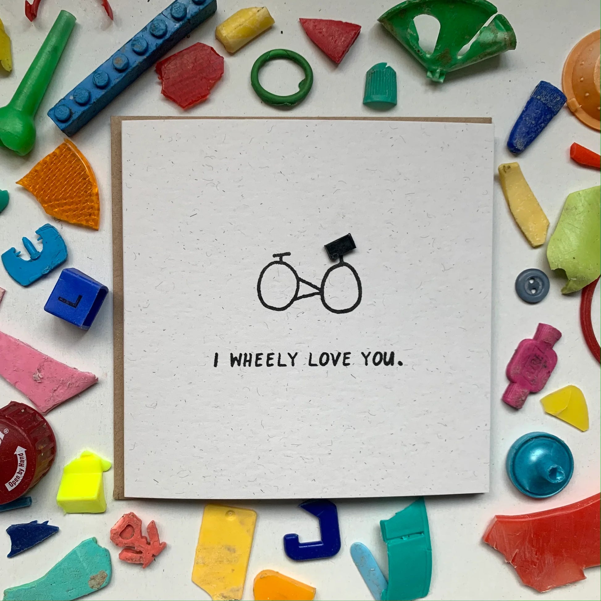 This handmade ‘I Wheeley Love You’ card is perfect for a special someone in your life! No two cards will ever be the same - so the card you get might ever so slightly vary from the picture.