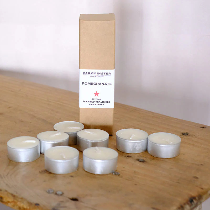 Pomegranate scented soy wax tealights x8