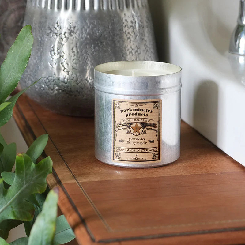 Pomelo & Ginger Tin Travel Candle