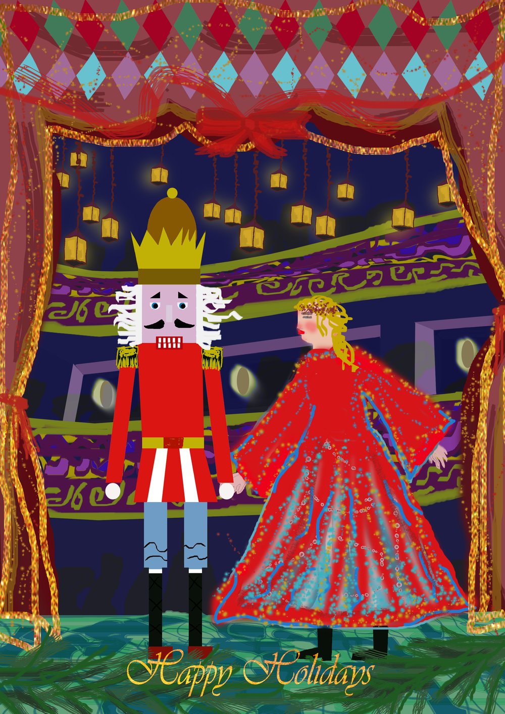 Sarah and the Magic Nutcracker Christmas Card