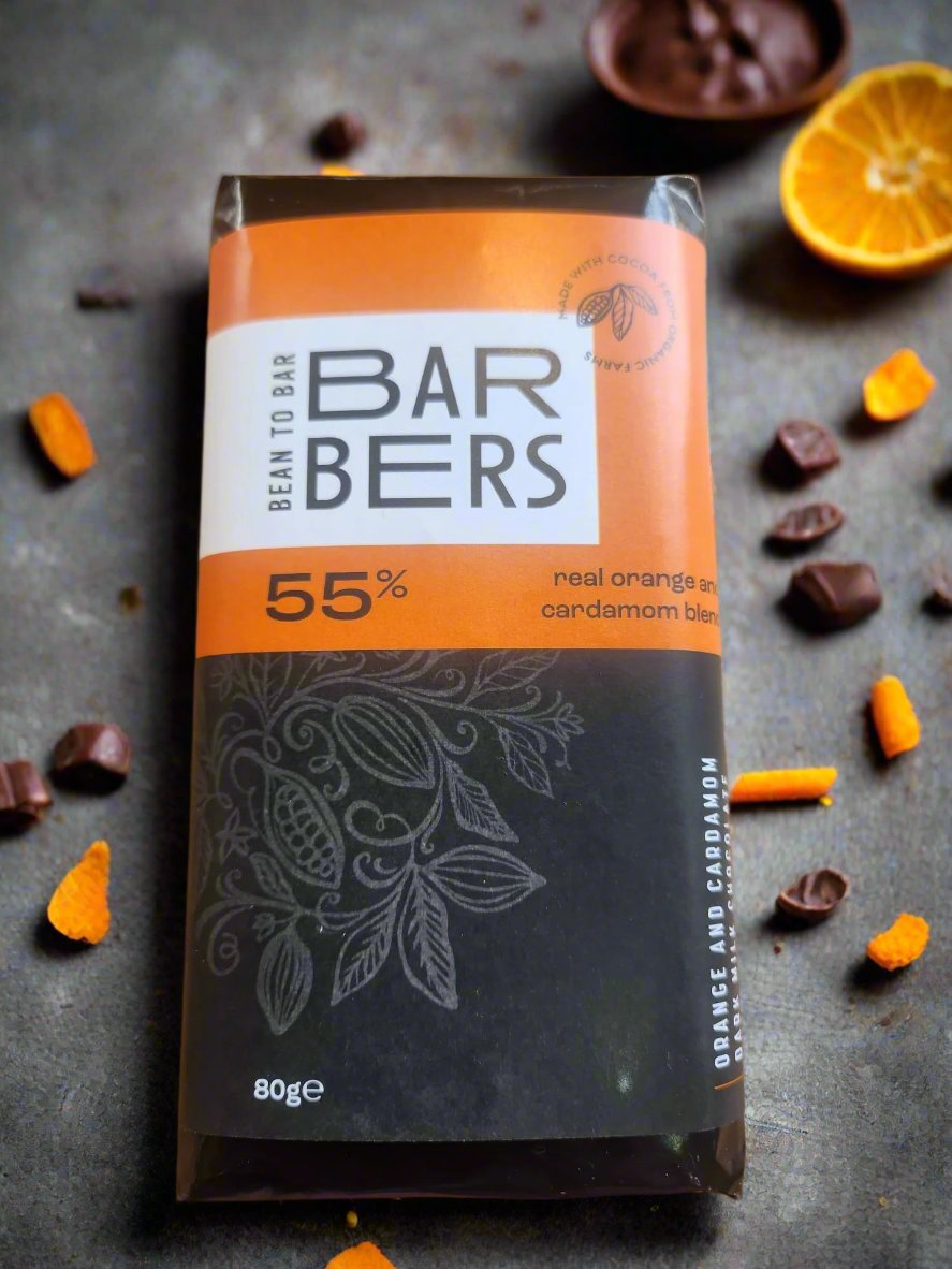 Peruvian Orange and Cardamom Chocolate 55% Bar