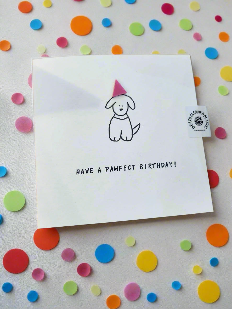 This handmade ‘Have a Pawfect Birthday!’ card is perfect for a special someone setting off on new adventures. No two cards will ever be the same - so the card you get might ever so slightly vary from the picture.