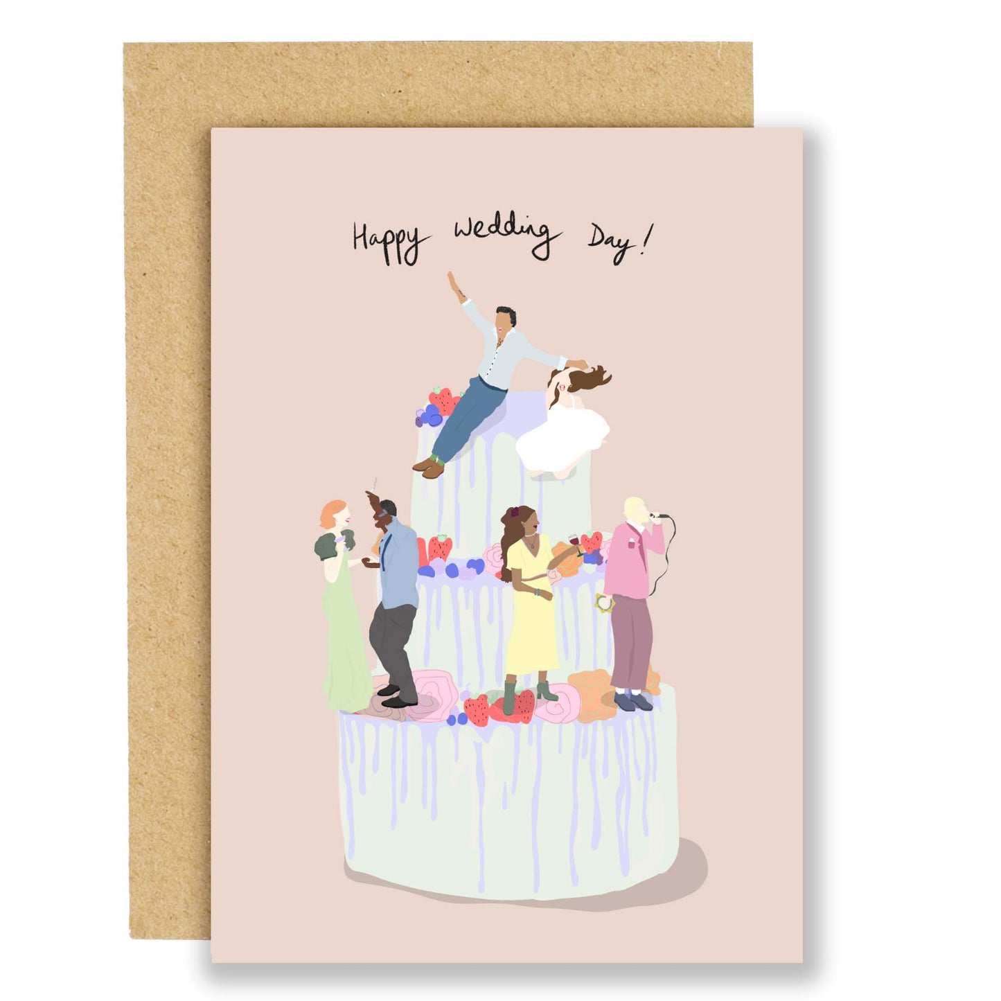 Dancing on the wedding cake card