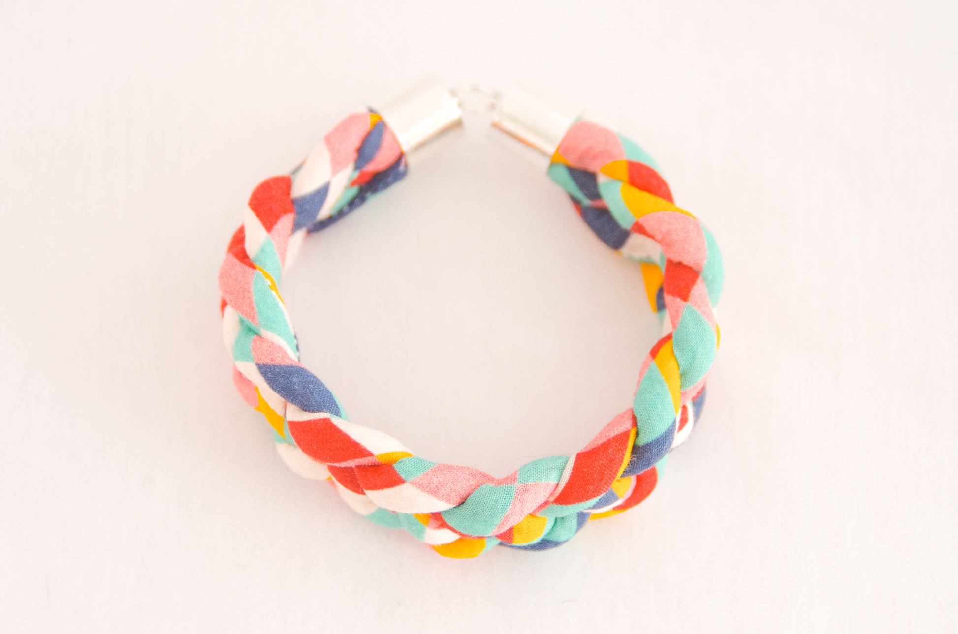 Braided Bangle - Fairground Follies in Harlequin