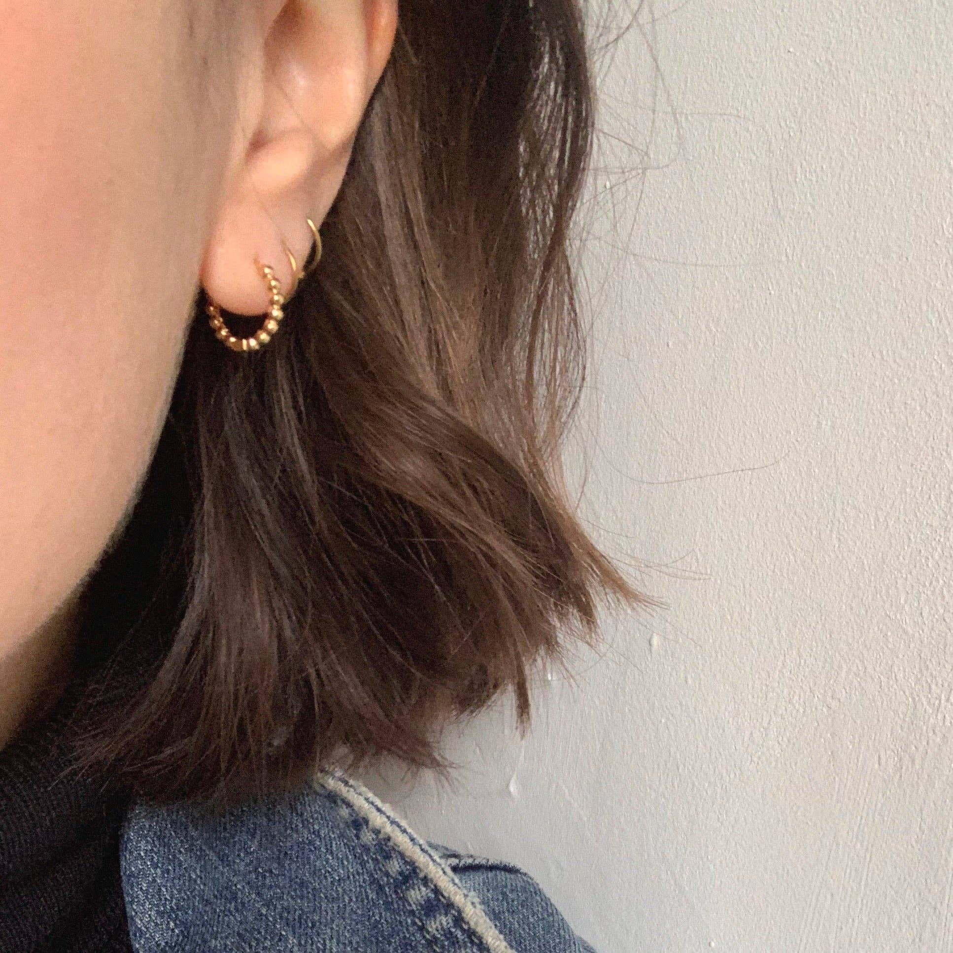 Hinged Bubble Hoop Earrings