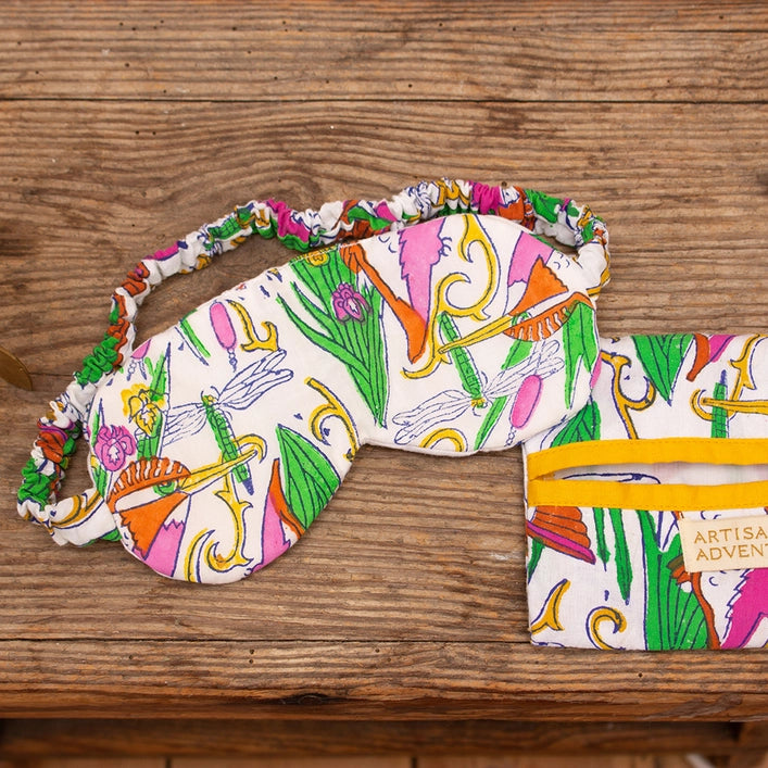 Indian Block Printed Cotton Eye Mask