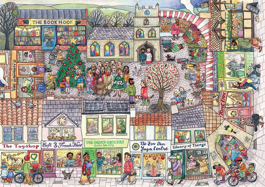 This beautiful hand-drawn advent calendar has short daily tasks, illustrated behind each door. 