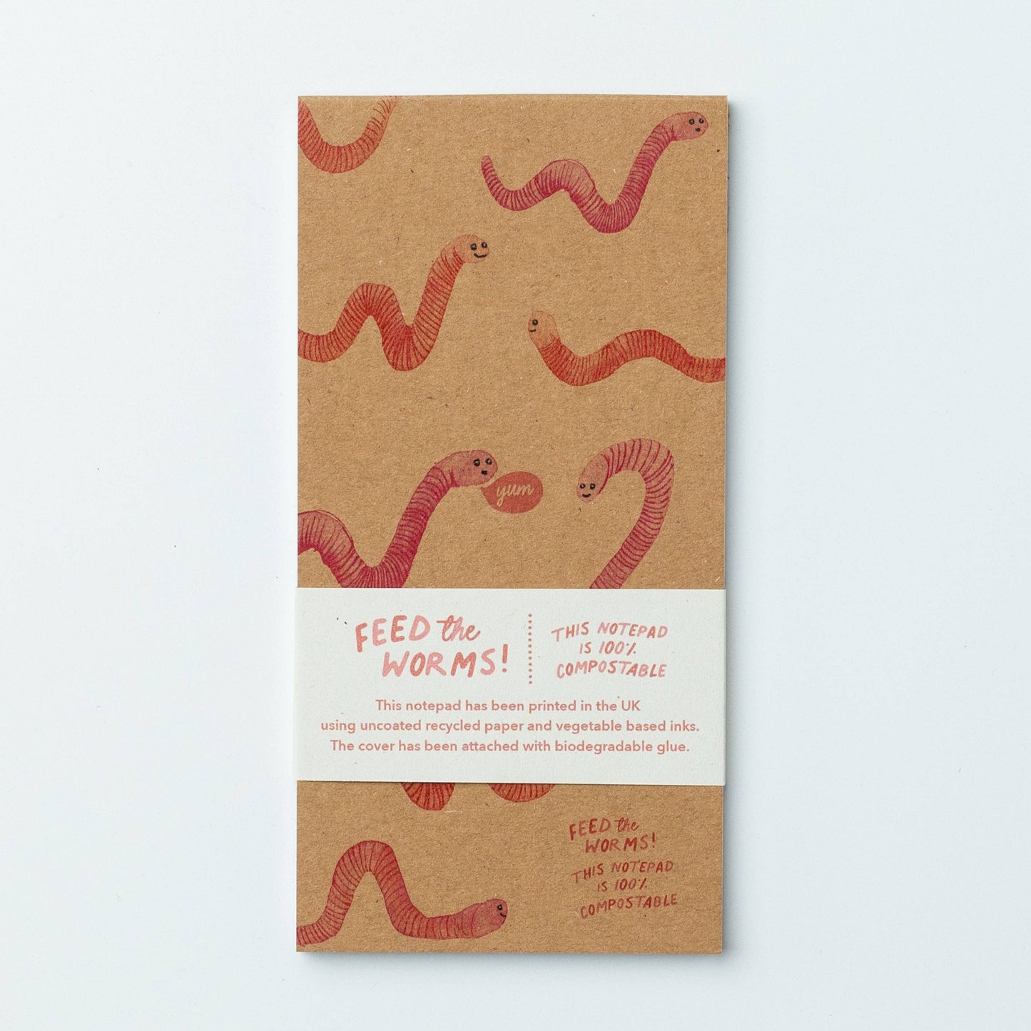 Feed The Worms 100% Compostable Notepad