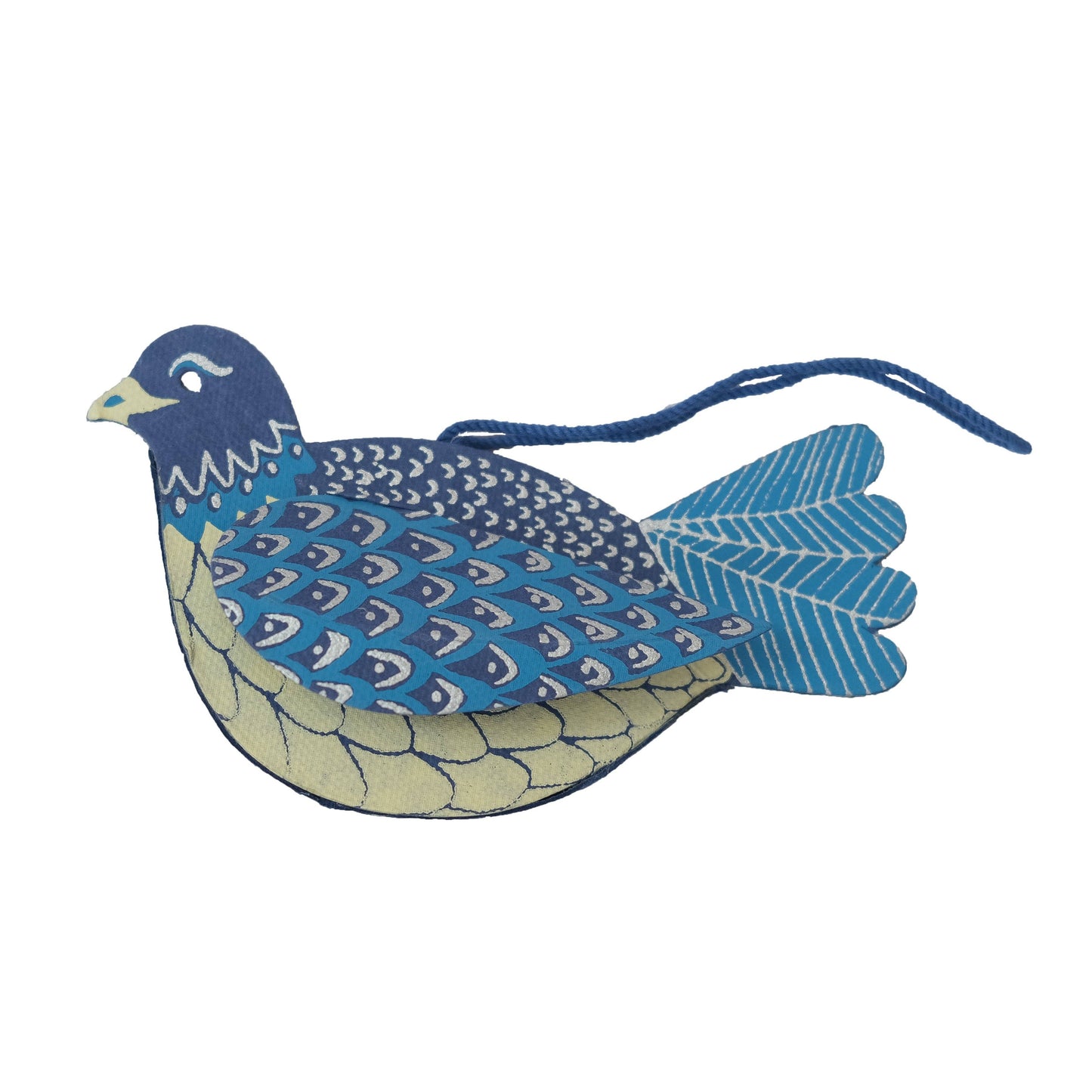 Dove Screen printed board ornament, sustainably made by East End Press