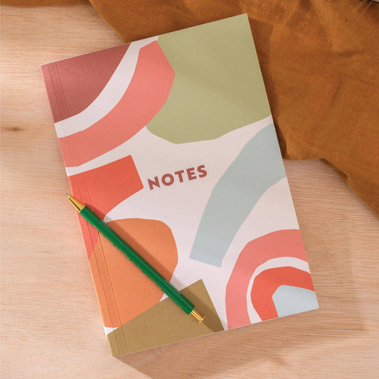 A5 Lay Flat Notebook Sustainably Made | Boho Paper Shapes