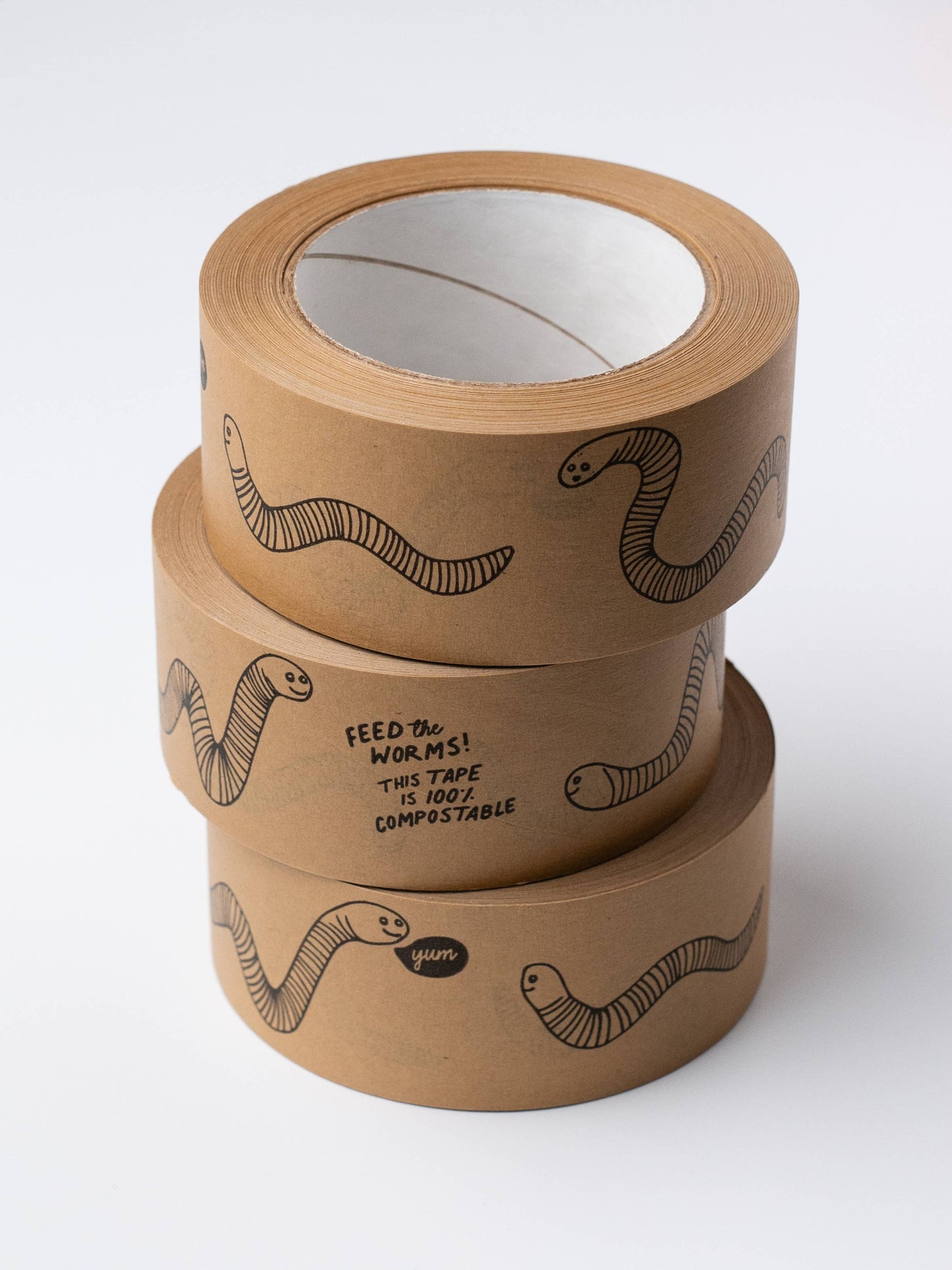 Feed The Worms Kraft Paper Tape 48mm x 50m