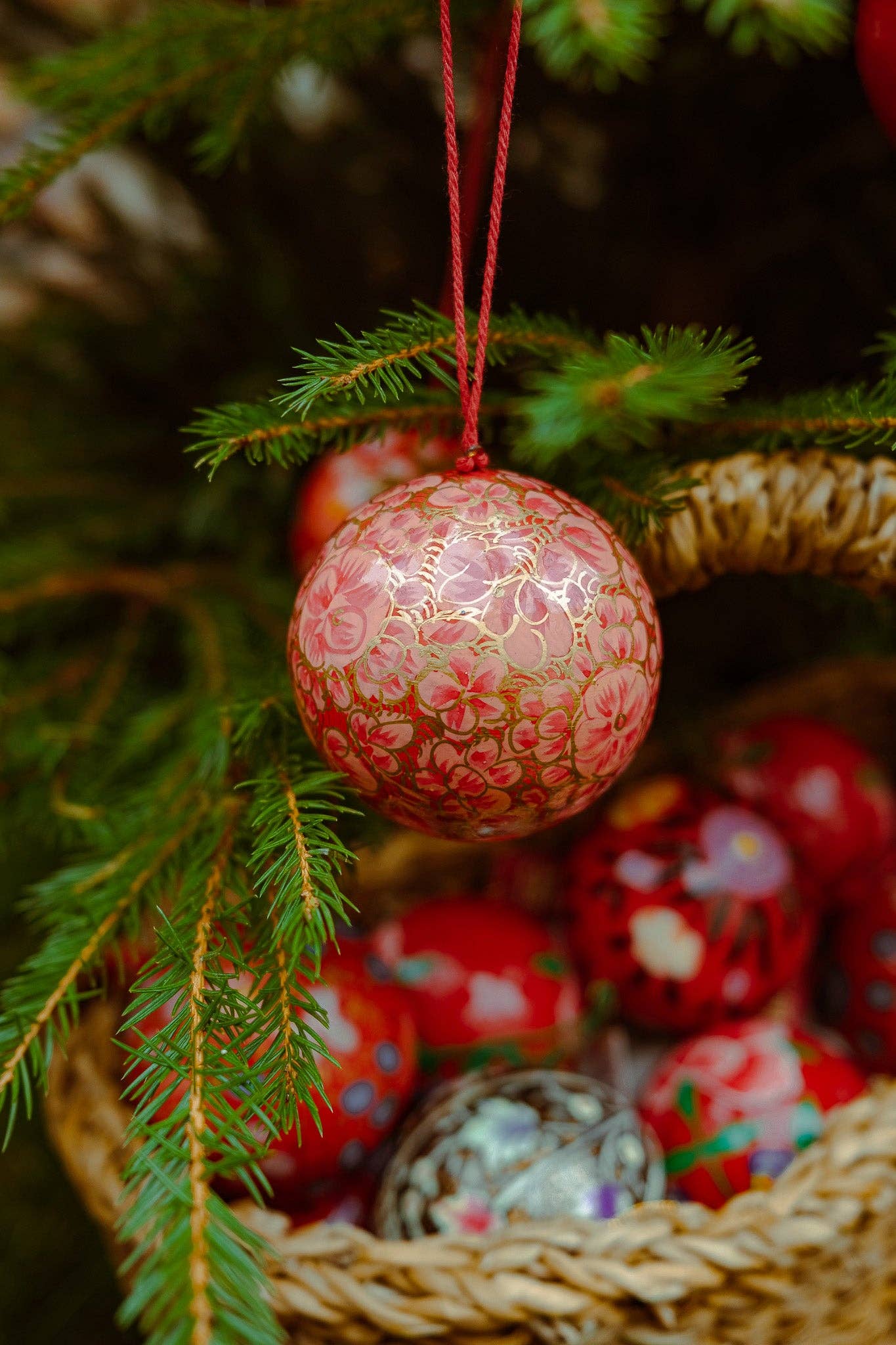 Dusty Pink and Gold Bauble