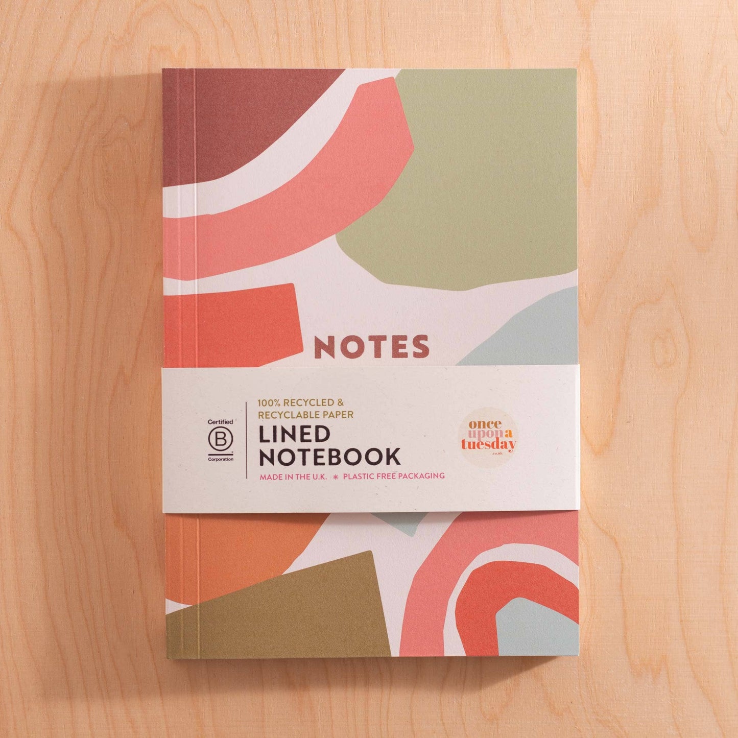 A5 Lay Flat Notebook Sustainably Made | Boho Paper Shapes