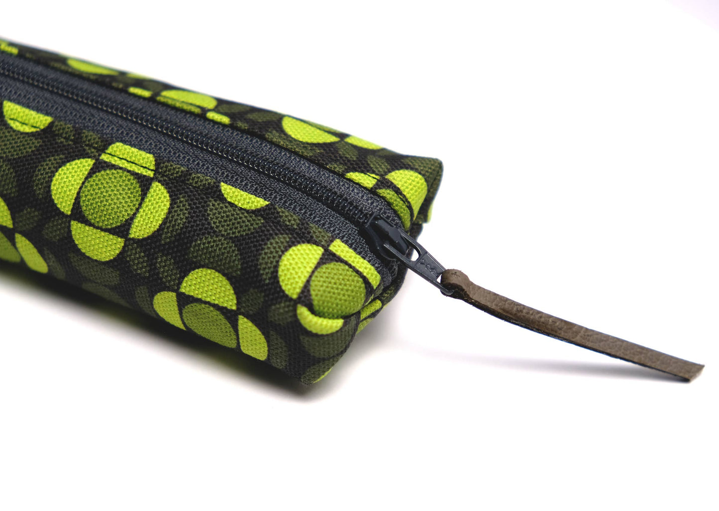 Boho Green Pencil case Sustainably handmade in Scotland