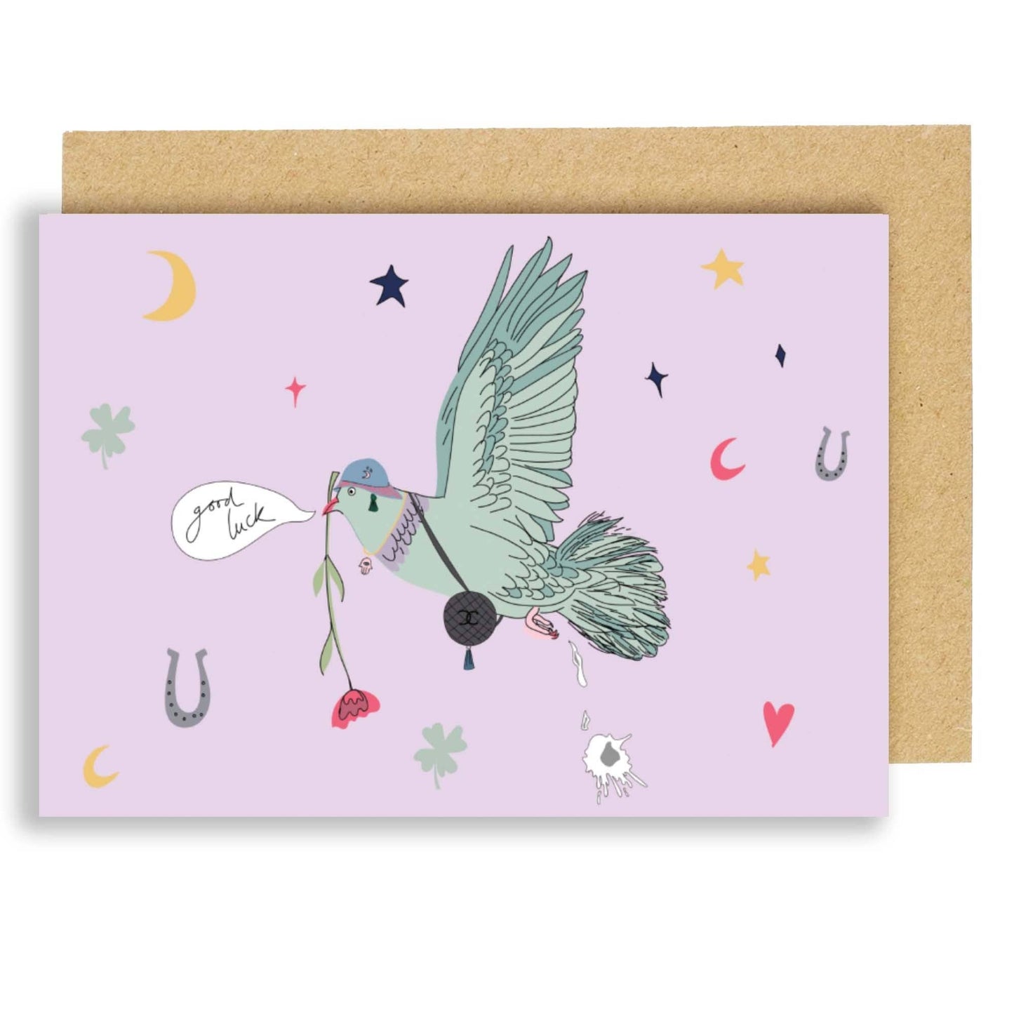 The Good Luck Pigeon Greeting Card