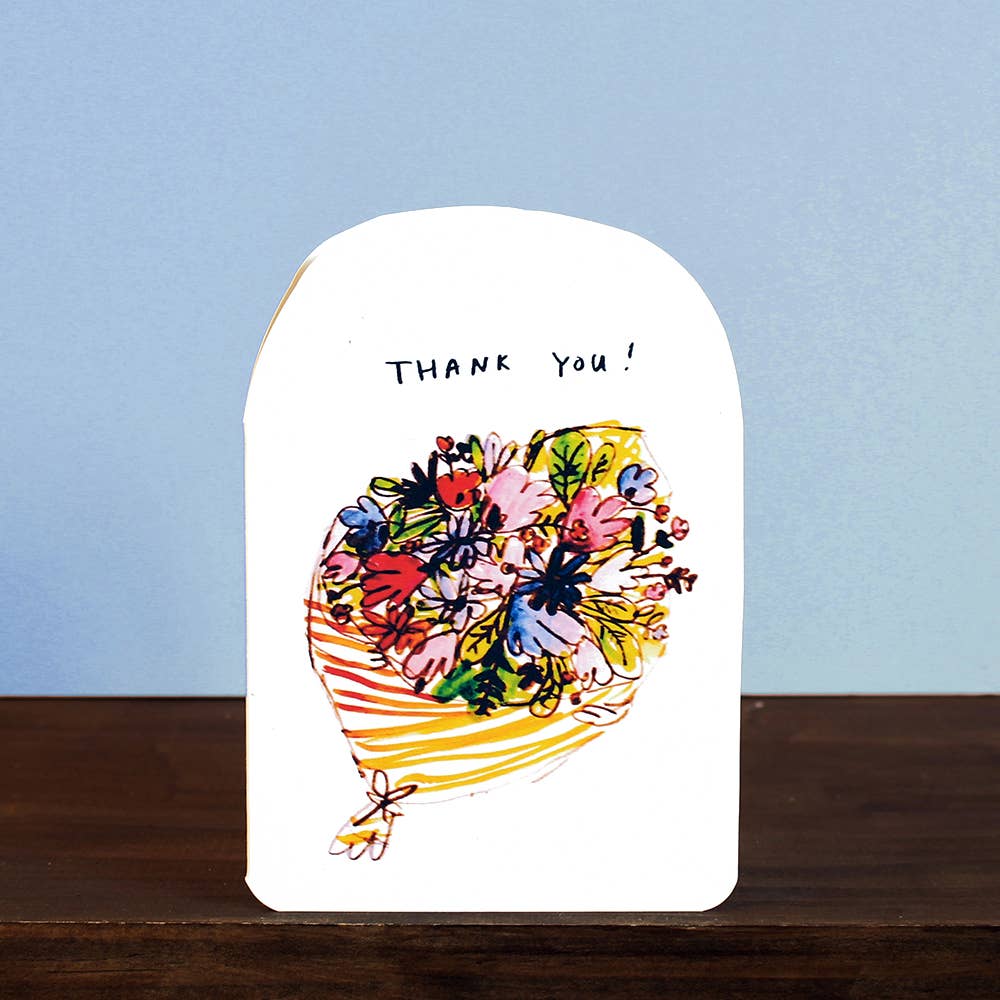 Thank You Card bouquet of wildflowers