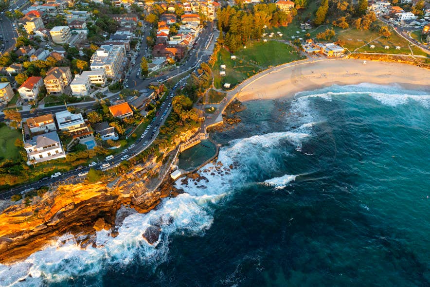 A photo of Australia’s coastline 