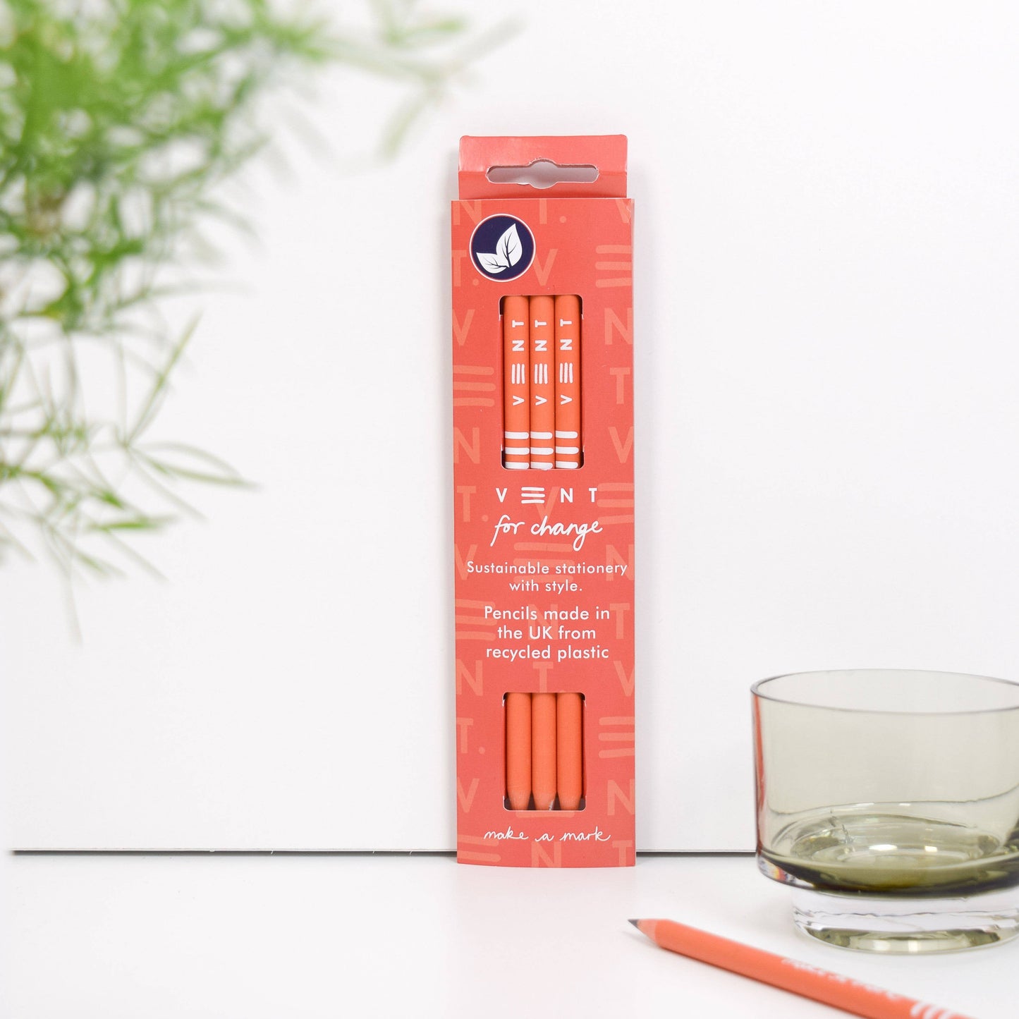 Pencils Pack of 3 recycled - Make a Mark Orange