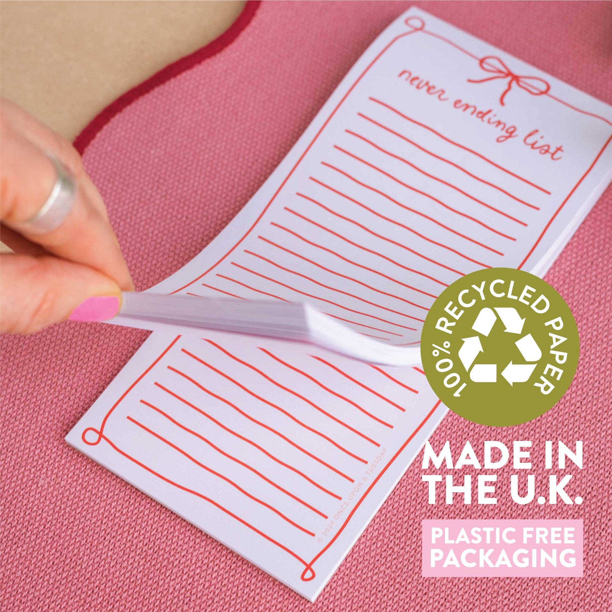 To Do List Pad Sustainably Made Never Ending