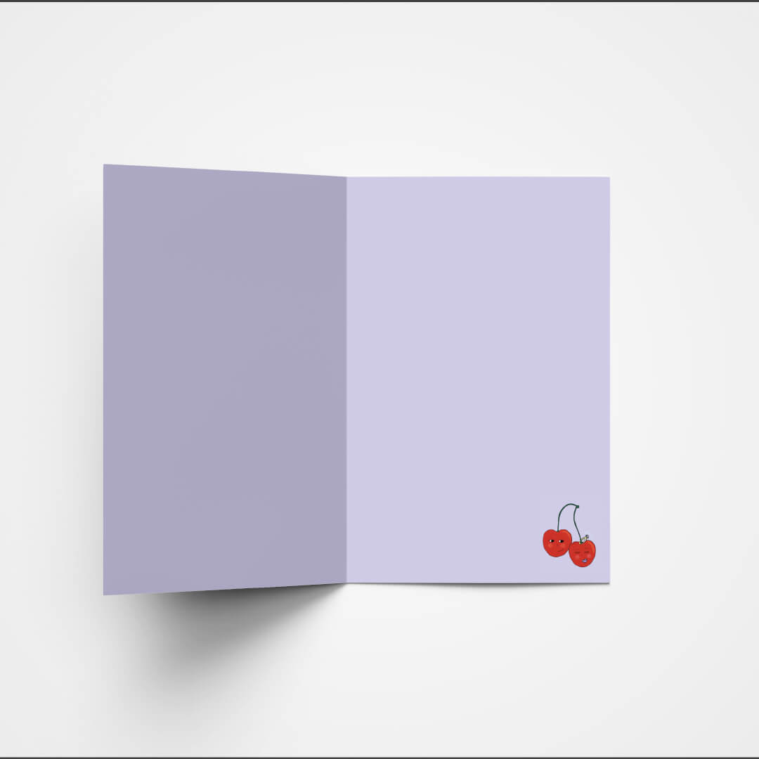 Cute Cherries Engagement Greeting Card