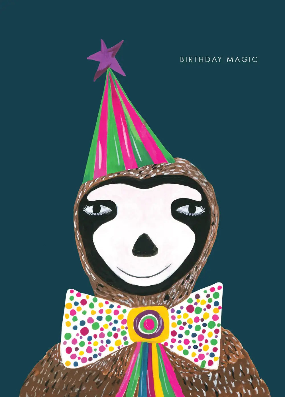 'Magic Sloth' Birthday Greetings Card