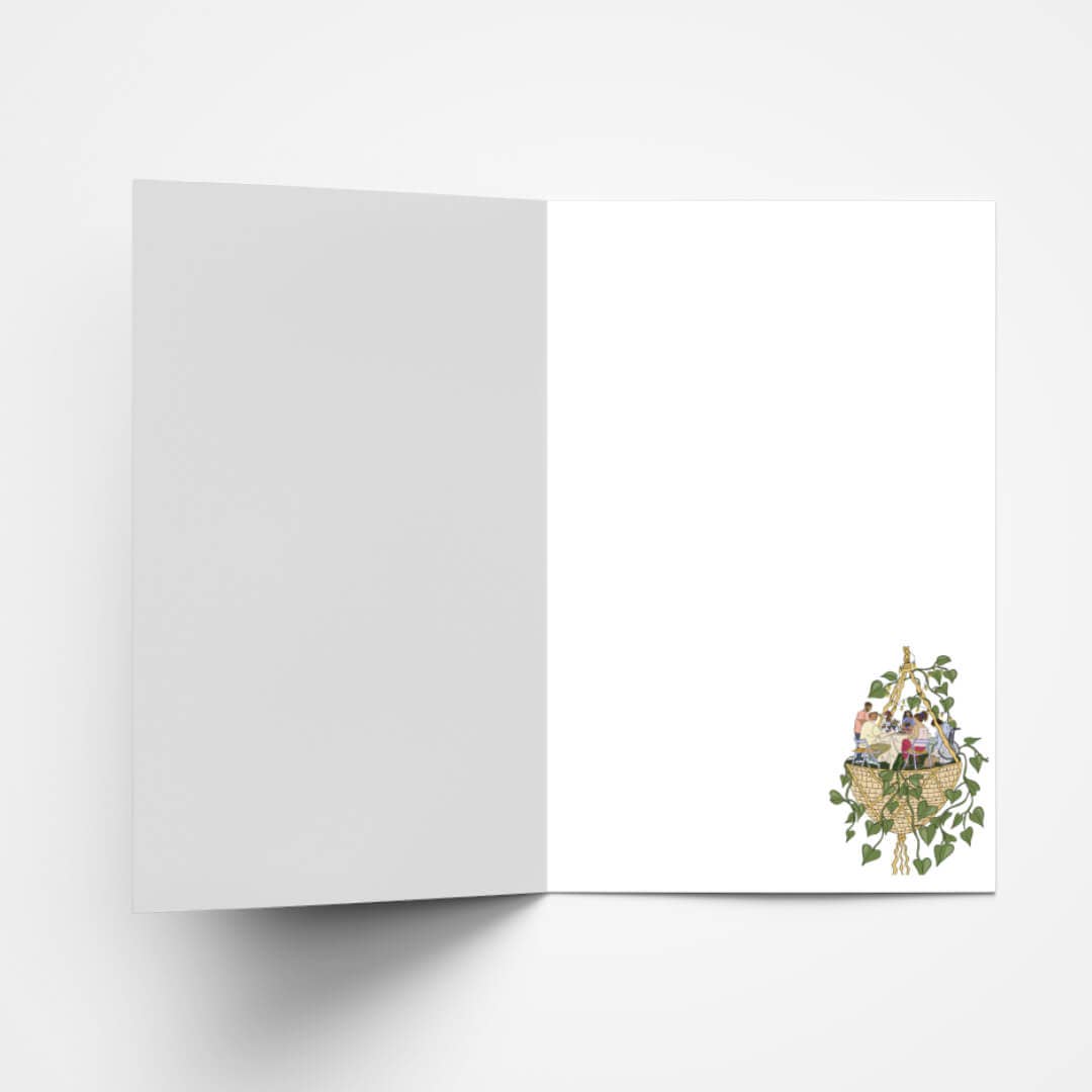 Happy new home gathering greeting card