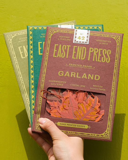 Autumn Leaves Sewn Garland Sustainably Made East End Press