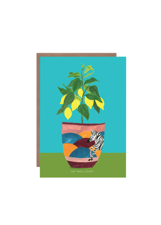 'Lemon Tree' Get Well Soon Greetings Card