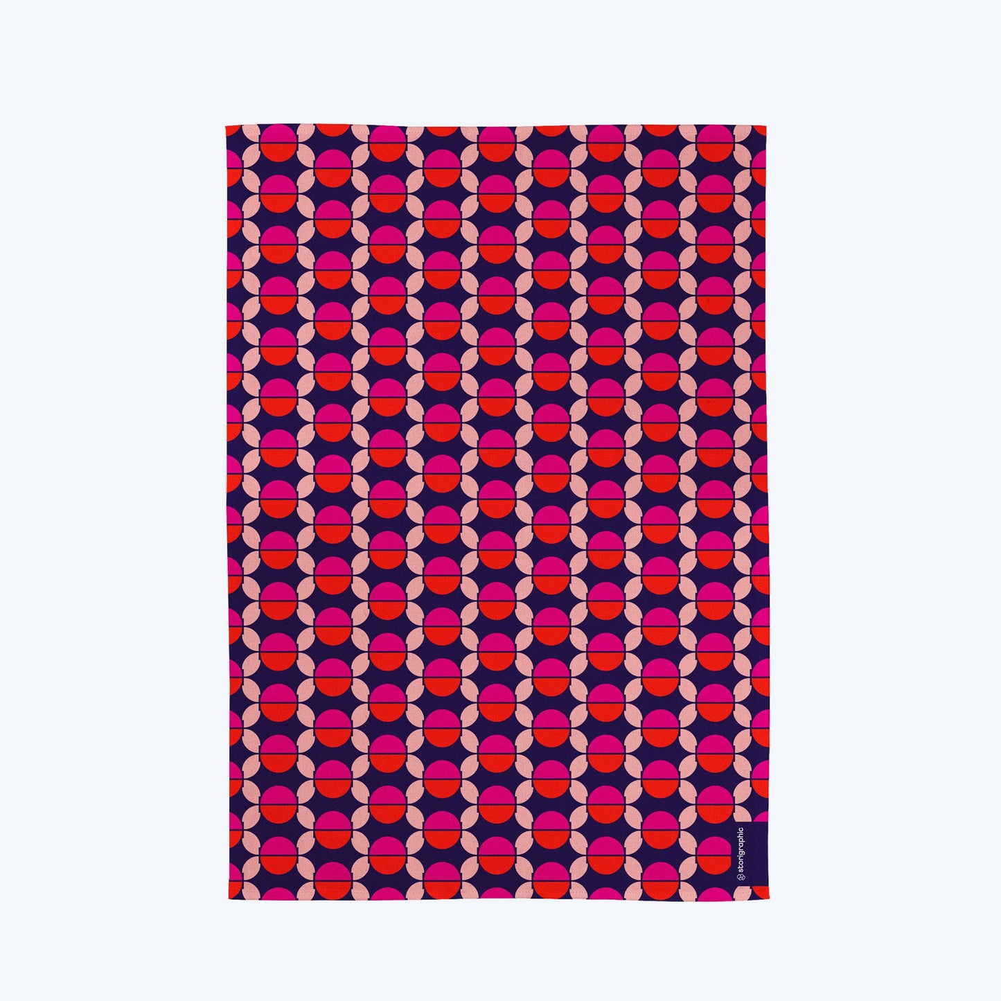 Boho Red 6 — Seventies Series — Cotton Tea Towel