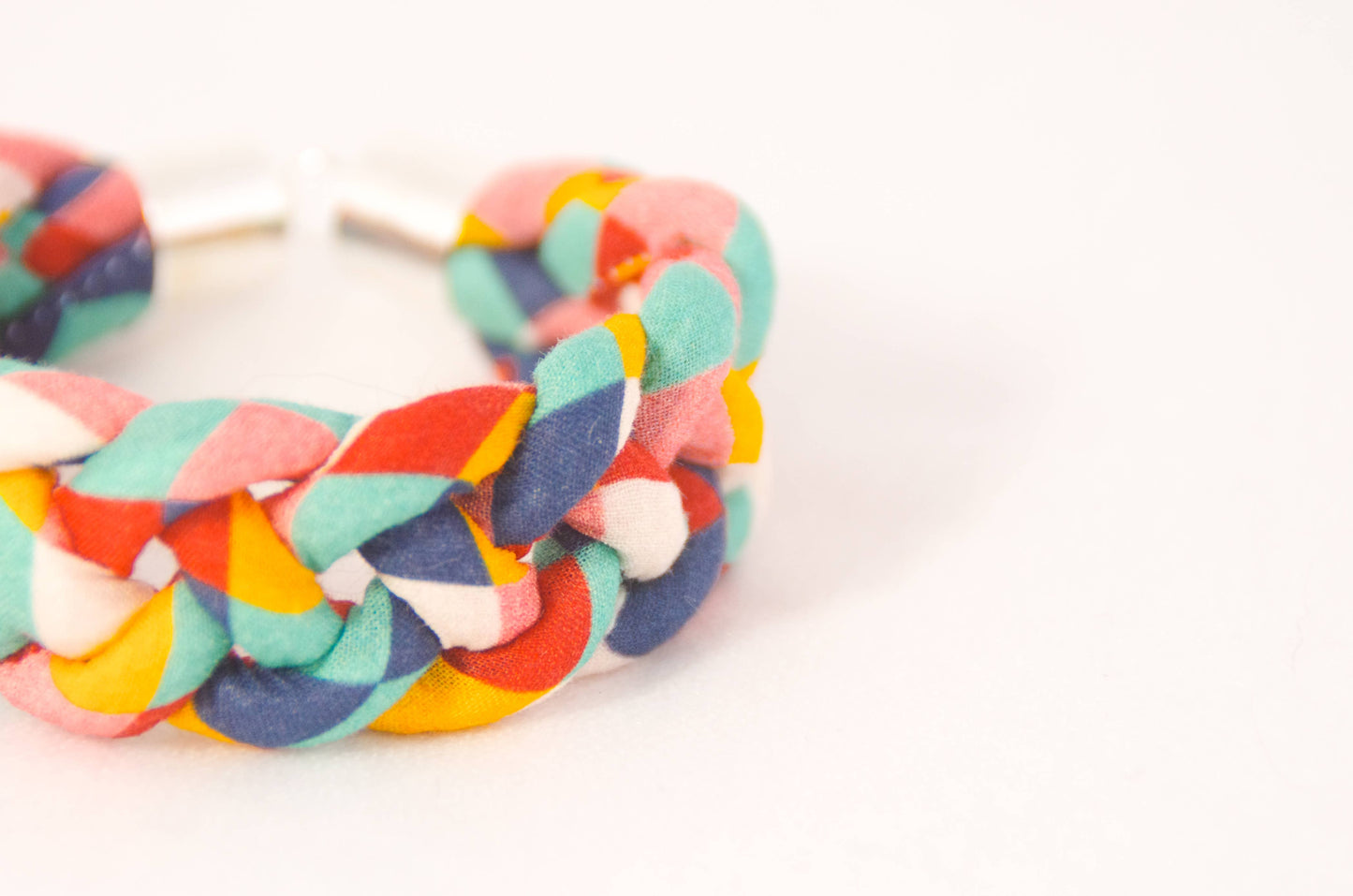 Braided Bangle - Fairground Follies in Harlequin