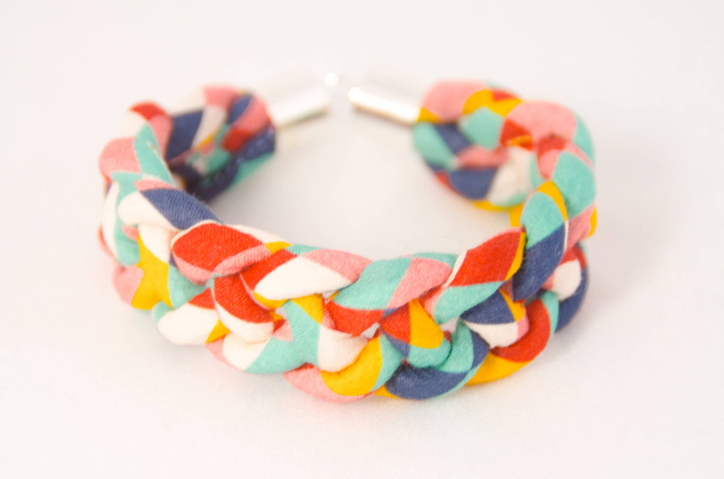 Braided Bangle - Fairground Follies in Harlequin