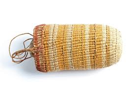 A basket made by an Aboriginal woman.