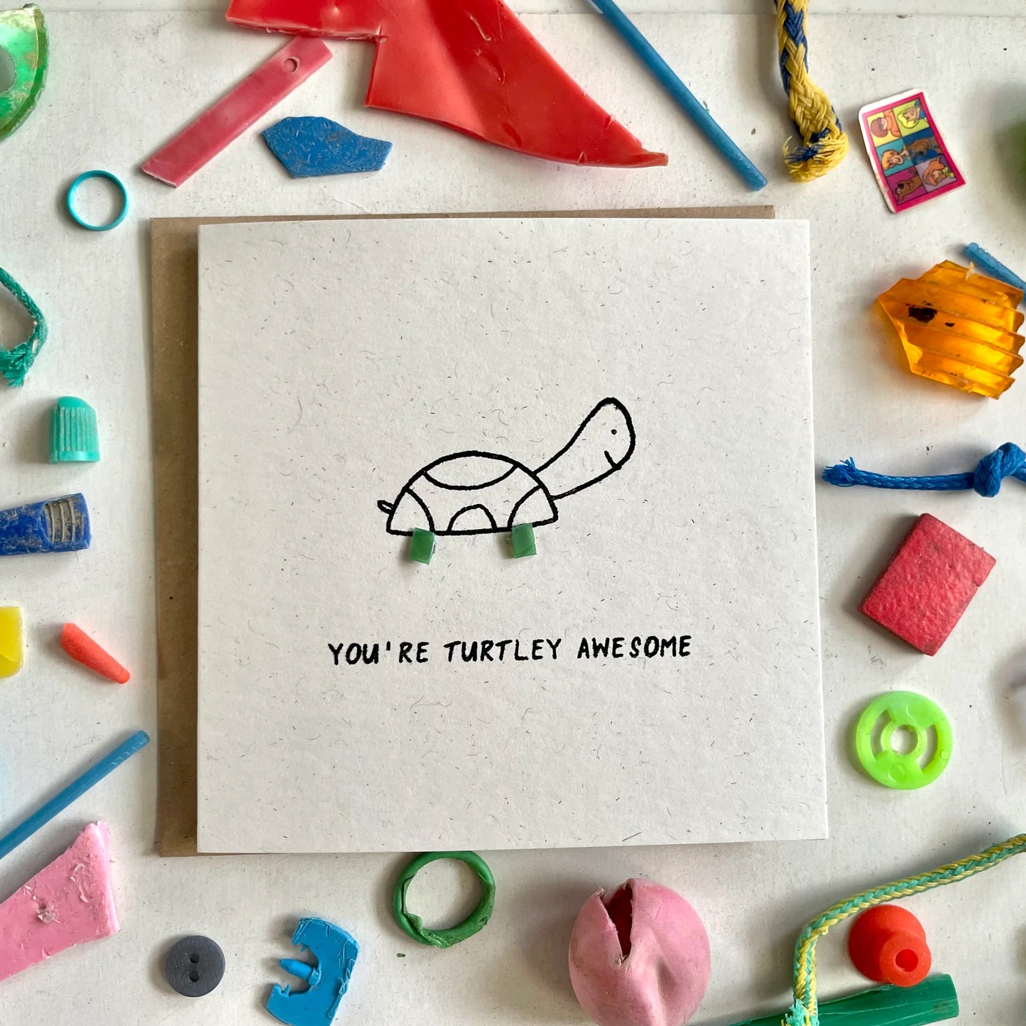 This handmade ‘you’re Turtley awesome’ card is just the card to send someone flipping amazing in your life! No two cards will ever be the same - so the card you get might ever so slightly vary from the picture.