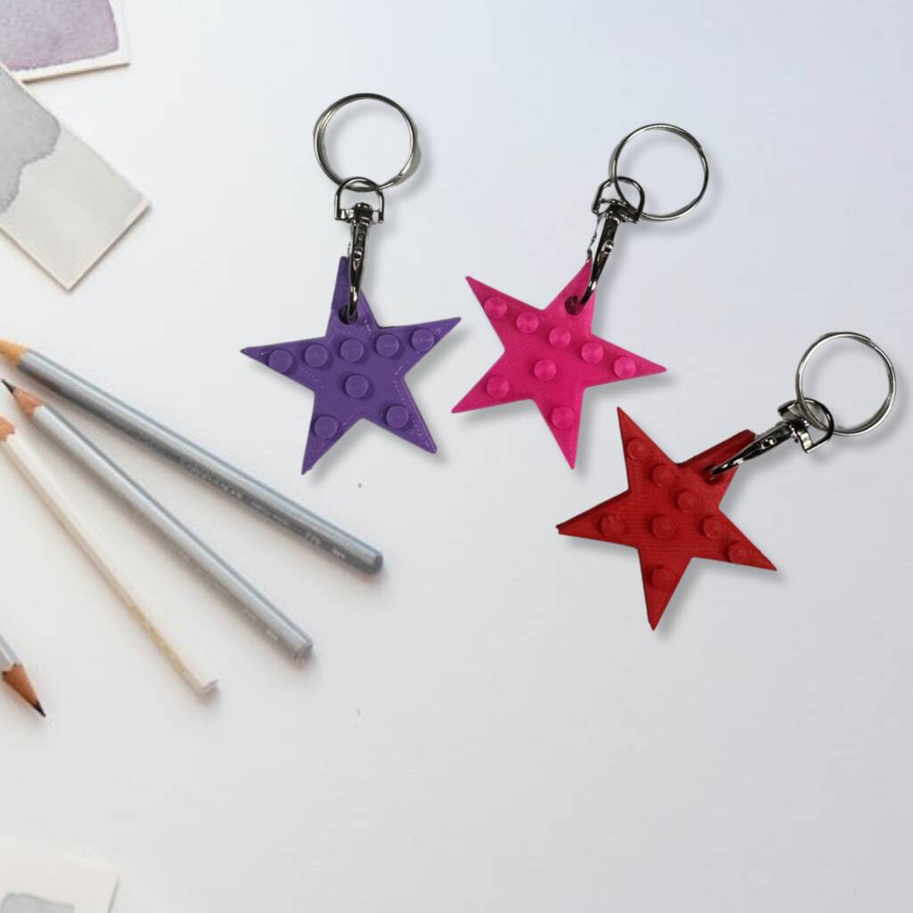 Made Happy - Brick Compatible Tiny Keyring - STAR