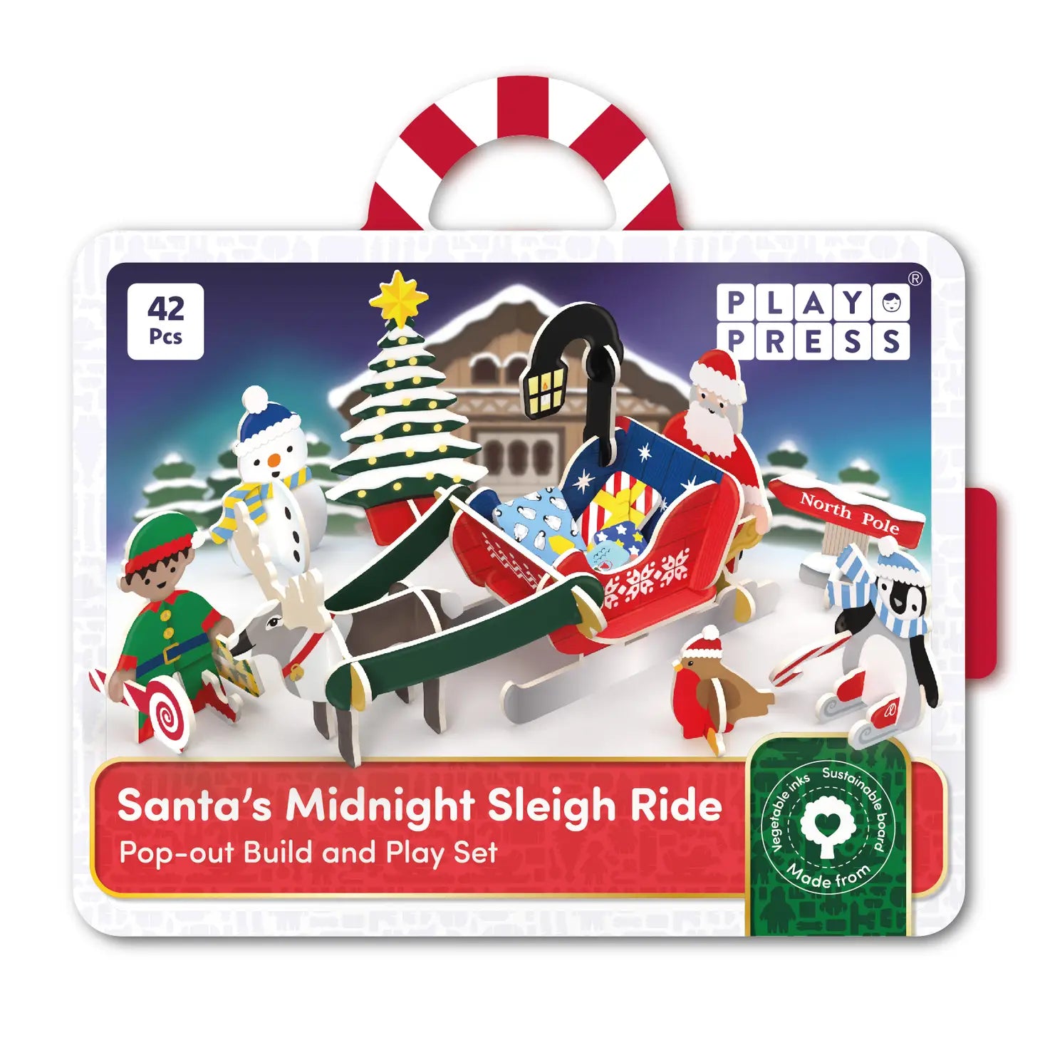 Santa’s Midnight Sleigh Pop-out Playset