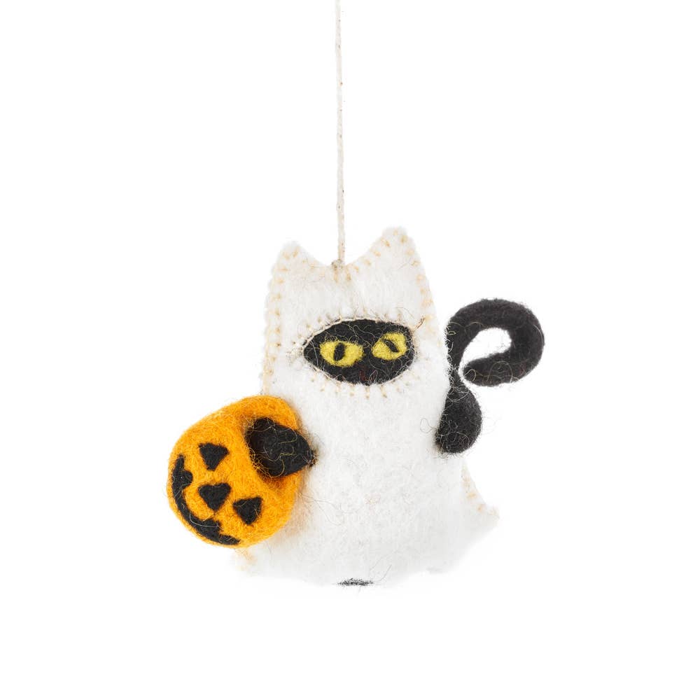 Boo! Cat Hanging Halloween Decoration